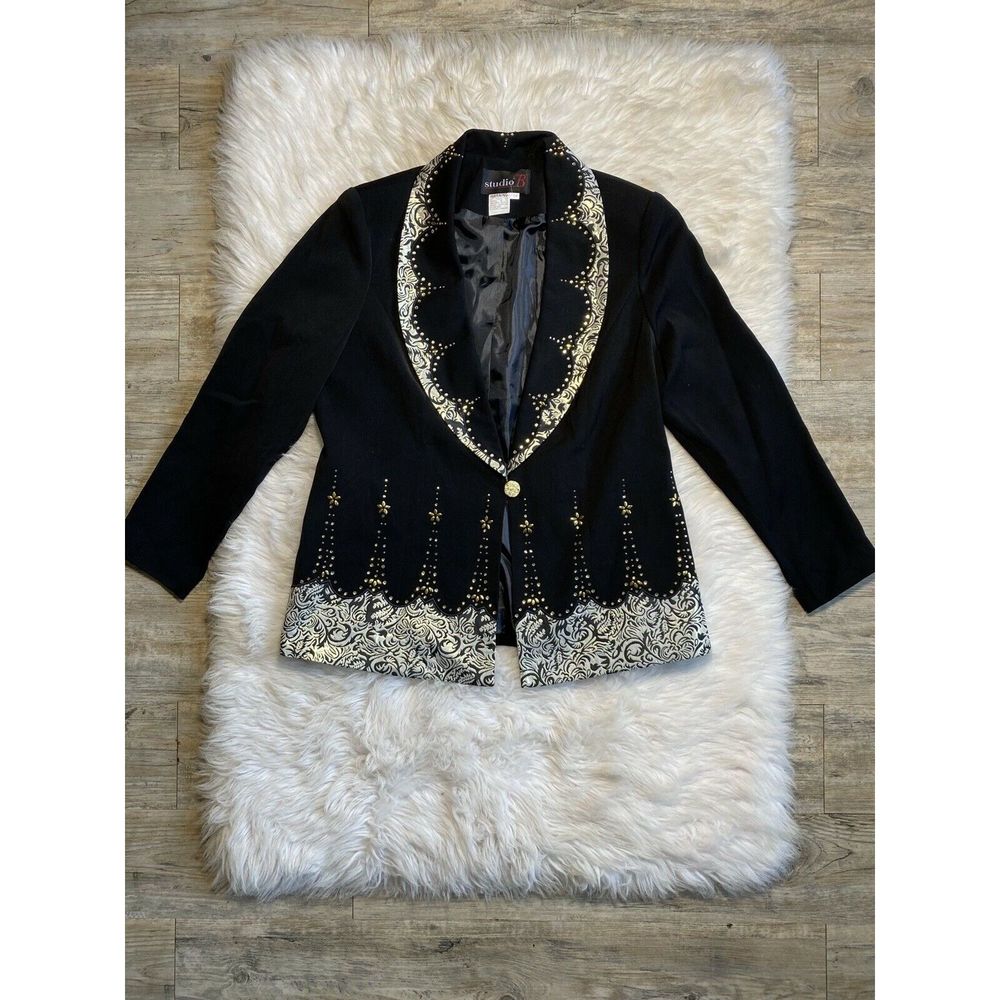 COPY - Studio B Sz 14 Jeweled Embroidered Blazer …